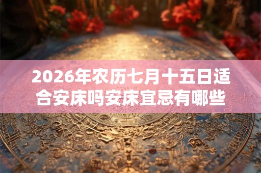 2026年农历七月十五日适合安床吗安床宜忌有哪些 2026年农历七月十五日适合安床吗安床宜忌有哪些
