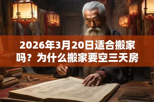 2026年3月20日适合搬家吗?为什么搬家要空三天房? 2026年3月20日适合搬家吗?为什么搬家要空三天房?