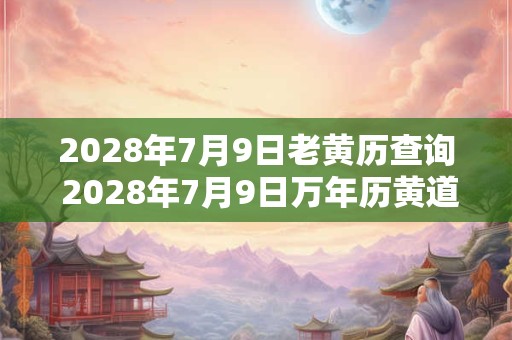 2028年7月9日老黄历查询 2028年7月9日万年历黄道吉日 2028年7月9日老黄历查询 2028年7月9日万年历黄道吉日