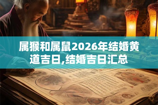 属猴和属鼠2026年结婚黄道吉日,结婚吉日汇总