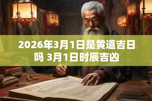 2026年3月1日是黄道吉日吗 3月1日时辰吉凶