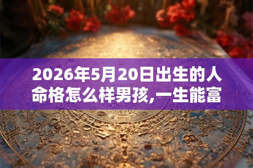 2026年5月20日出生的人命格怎么样男孩,一生能富贵吗