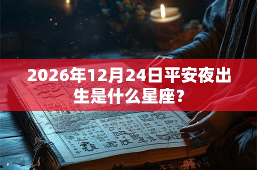 2026年12月24日平安夜出生是什么星座？