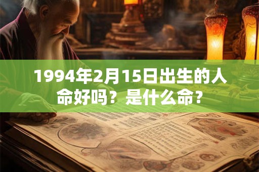 1994年2月15日出生的人命好吗?是什么命? 1994年2月15日出生的人命好吗?是什么命?