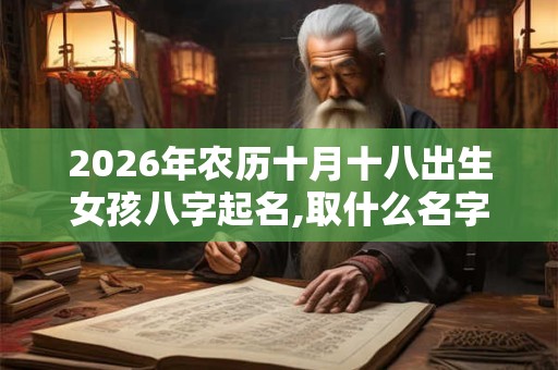 2026年农历十月十八出生女孩八字起名,取什么名字最好听吉利 2026年农历十月十八出生女孩八字起名,取什么名字最好听吉利