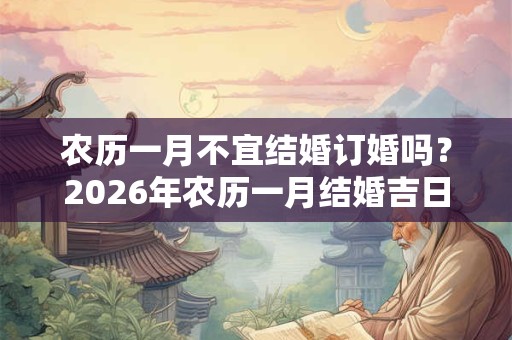 农历一月不宜结婚订婚吗?2026年农历一月结婚吉日推荐 农历一月不宜结婚订婚吗?2026年农历一月结婚吉日推荐