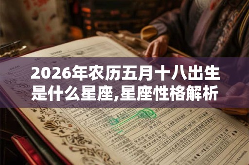 2026年农历五月十八出生是什么星座,星座性格解析