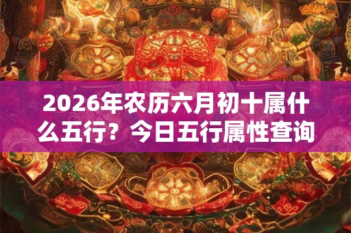 2026年农历六月初十属什么五行?今日五行属性查询 2026年农历六月初十属什么五行?今日五行属性查询