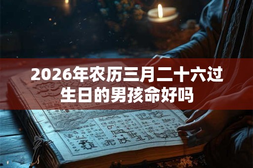 2026年农历三月二十六过生日的男孩命好吗