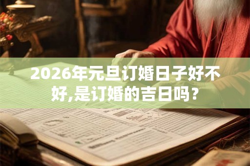 2026年元旦订婚日子好不好,是订婚的吉日吗？