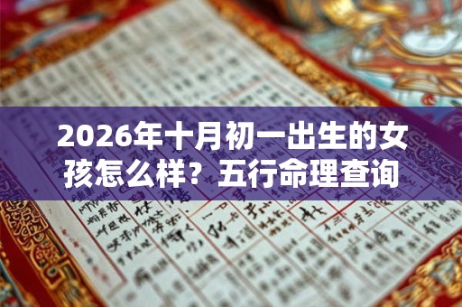 2026年十月初一出生的女孩怎么样？五行命理查询