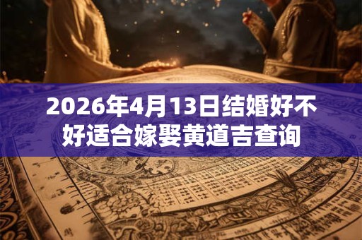 2026年4月13日结婚好不好适合嫁娶黄道吉查询