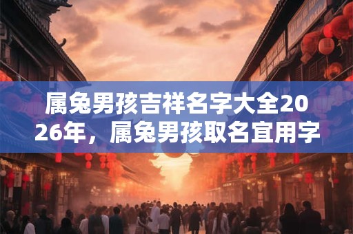 属兔男孩吉祥名字大全2026年，属兔男孩取名宜用字