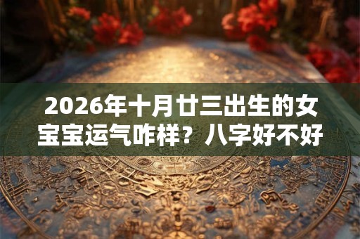 2026年十月廿三出生的女宝宝运气咋样？八字好不好