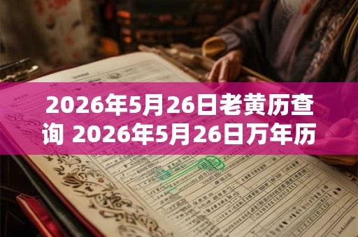 2026年5月26日老黄历查询 2026年5月26日万年历黄道吉日
