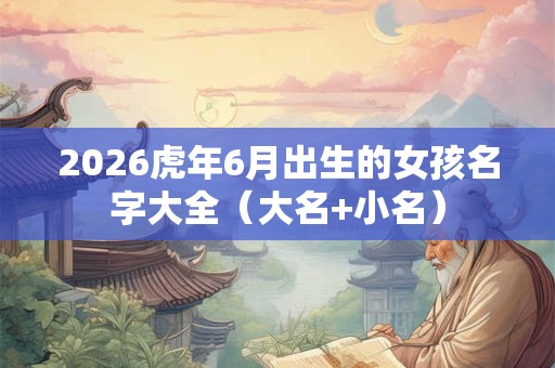 2026虎年6月出生的女孩名字大全（大名+小名）