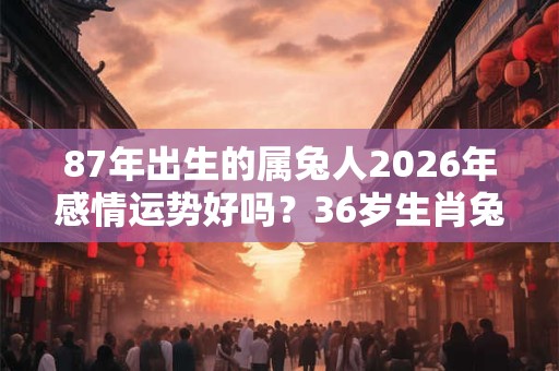 87年出生的属兔人2026年感情运势好吗?36岁生肖兔财运解析 87年出生的属兔人2026年感情运势好吗?36岁生肖兔财运解析