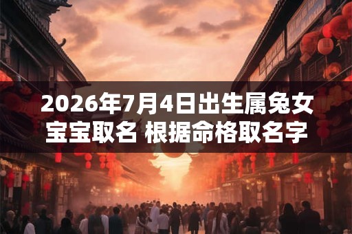 2026年7月4日出生属兔女宝宝取名 根据命格取名字 2026年7月4日出生属兔女宝宝取名 根据命格取名字