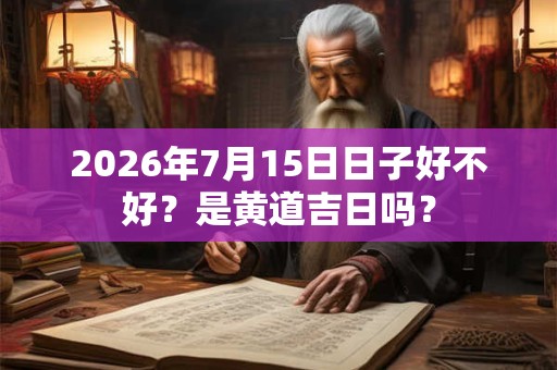 2026年7月15日日子好不好？是黄道吉日吗？
