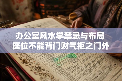 办公室风水学禁忌与布局 座位不能背门财气拒之门外