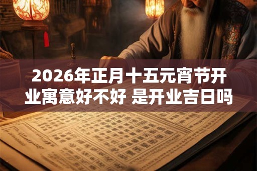 2026年正月十五元宵节开业寓意好不好 是开业吉日吗 2026年正月十五元宵节开业寓意好不好 是开业吉日吗