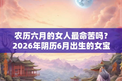 农历六月的女人最命苦吗?2026年阴历6月出生的女宝宝命运详解 农历六月的女人最命苦吗?2026年阴历6月出生的女宝宝命运详解