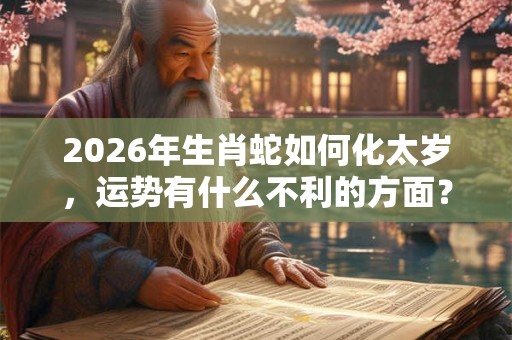 2026年生肖蛇如何化太岁，运势有什么不利的方面？