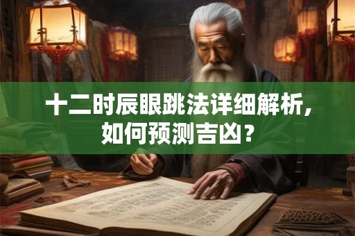 十二时辰眼跳法详细解析,如何预测吉凶？