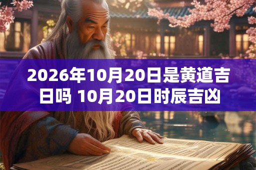 2026年10月20日是黄道吉日吗 10月20日时辰吉凶 2026年10月20日是黄道吉日吗 10月20日时辰吉凶