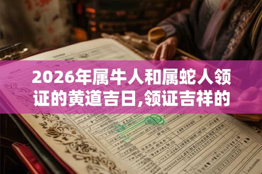 2026年属牛人和属蛇人领证的黄道吉日,领证吉祥的日子
