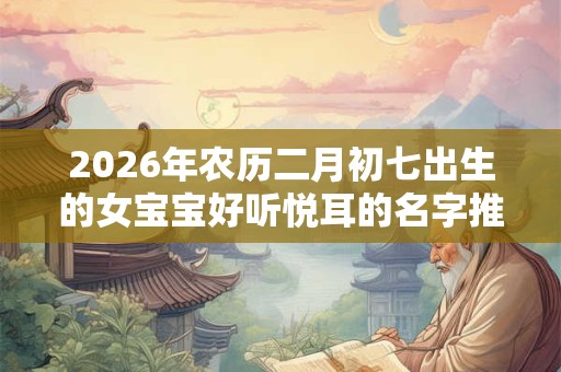 2026年农历二月初七出生的女宝宝好听悦耳的名字推荐 2026年农历二月初七出生的女宝宝好听悦耳的名字推荐