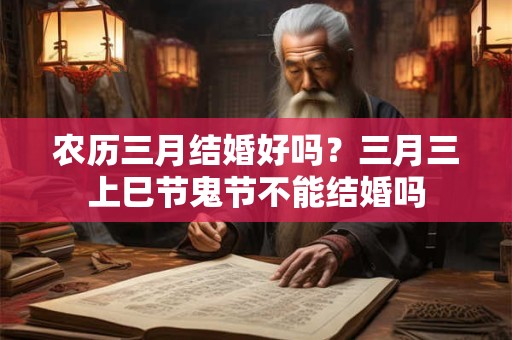 农历三月结婚好吗?三月三上巳节鬼节不能结婚吗 农历三月结婚好吗?三月三上巳节鬼节不能结婚吗