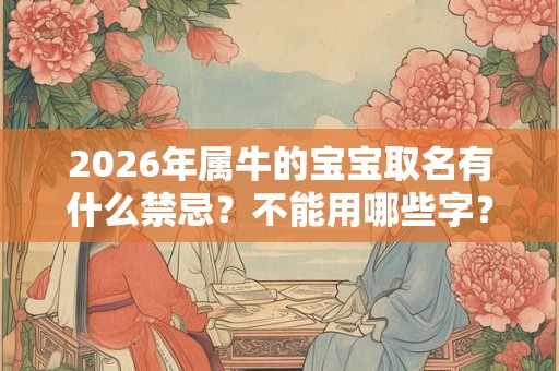 2026年属牛的宝宝取名有什么禁忌?不能用哪些字? 2026年属牛的宝宝取名有什么禁忌?不能用哪些字?