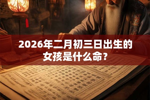 2026年二月初三日出生的女孩是什么命？