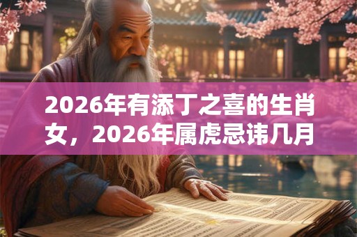 2026年有添丁之喜的生肖女，2026年属虎忌讳几月出生？