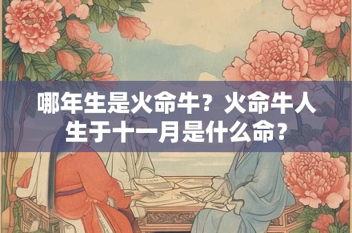 哪年生是火命牛？火命牛人生于十一月是什么命？