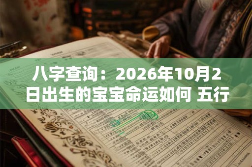 八字查询：2026年10月2日出生的宝宝命运如何 五行缺什么