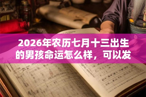 2026年农历七月十三出生的男孩命运怎么样,可以发财吗? 2026年农历七月十三出生的男孩命运怎么样,可以发财吗?