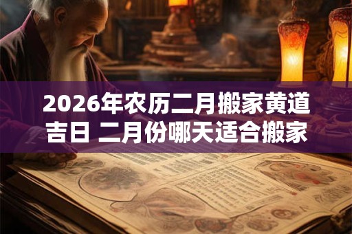 2026年农历二月搬家黄道吉日 二月份哪天适合搬家