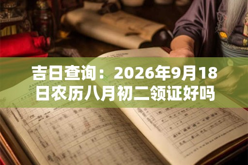 吉日查询:2026年9月18日农历八月初二领证好吗 吉日查询:2026年9月18日农历八月初二领证好吗