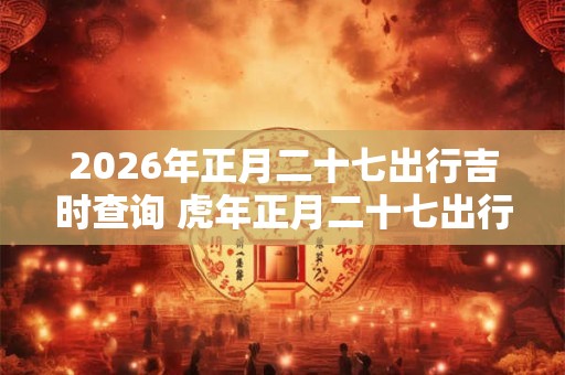 2026年正月二十七出行吉时查询 虎年正月二十七出行大利方向位置查询
