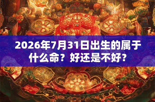 2026年7月31日出生的属于什么命？好还是不好？