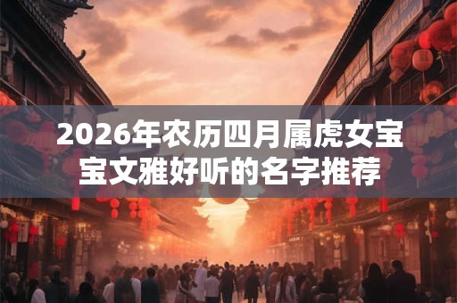 2026年农历四月属虎女宝宝文雅好听的名字推荐