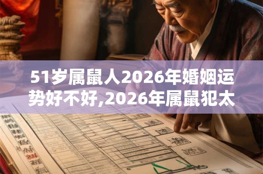 51岁属鼠人2026年婚姻运势好不好,2026年属鼠犯太岁吗？