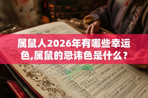 属鼠人2026年有哪些幸运色,属鼠的忌讳色是什么？