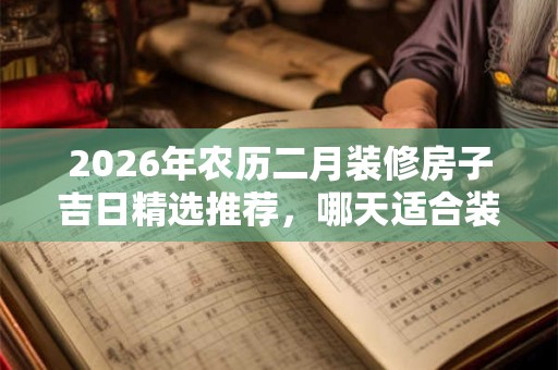 2026年农历二月装修房子吉日精选推荐,哪天适合装修新房? 2026年农历二月装修房子吉日精选推荐,哪天适合装修新房?