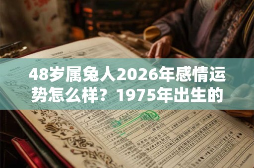 48岁属兔人2026年感情运势怎么样？1975年出生的什么命