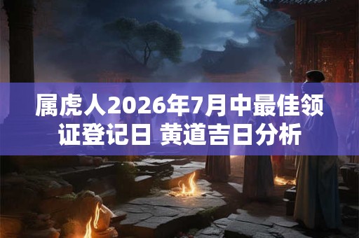 属虎人2026年7月中最佳领证登记日 黄道吉日分析 属虎人2026年7月中最佳领证登记日 黄道吉日分析
