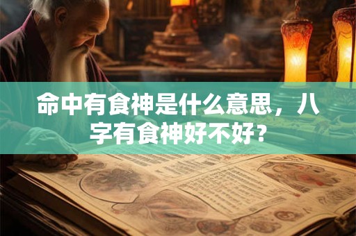 命中有食神是什么意思,八字有食神好不好? 命中有食神是什么意思,八字有食神好不好?