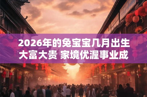 2026年的兔宝宝几月出生大富大贵 家境优渥事业成功